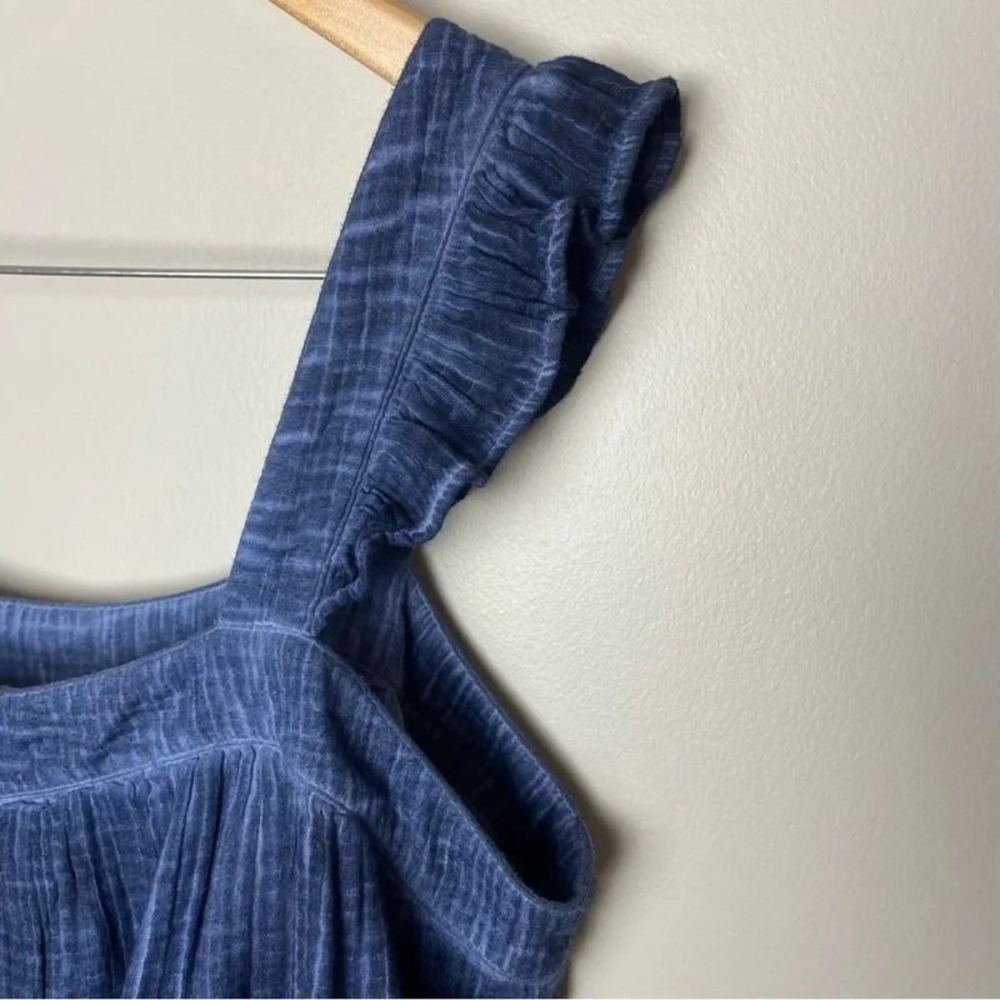 NWOTs Ruffle Strap Gauze Smocked Top Boho Summer Coastal Grandma 100% Cotton XL - Picture 6 of 6